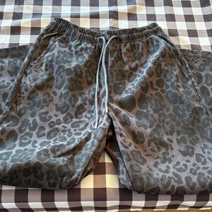 Leopard Print Jogger Pants